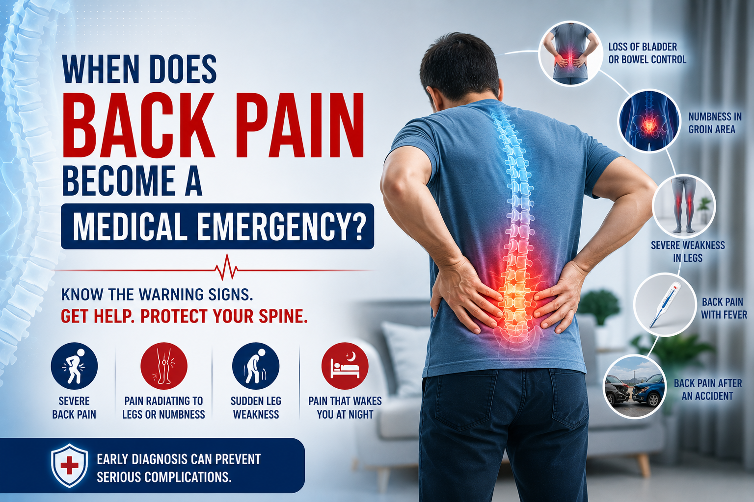 Back Pain Become a Medical Emergency