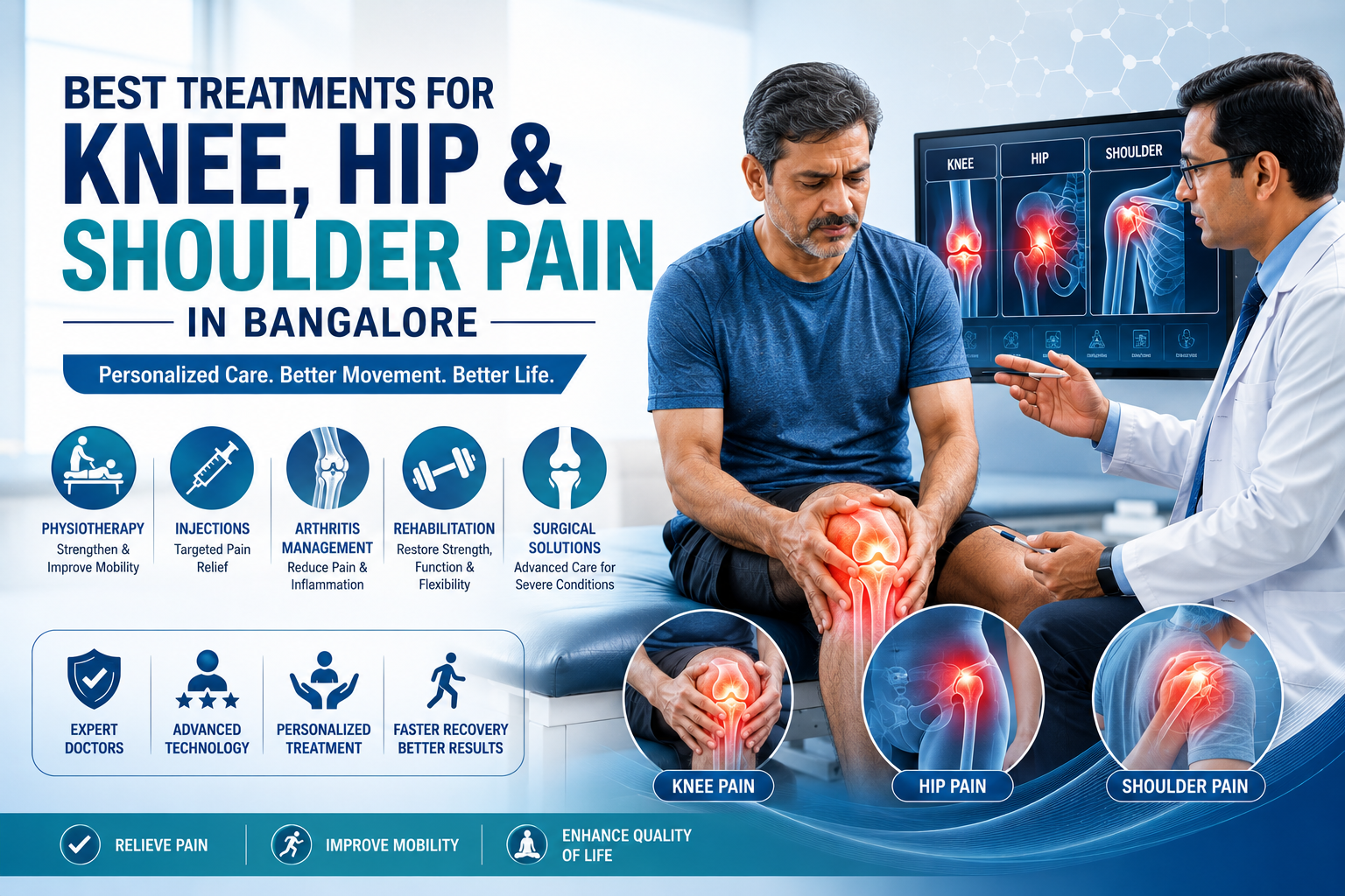 Knee, Hip, and Shoulder Pain Treatment in Bangalore